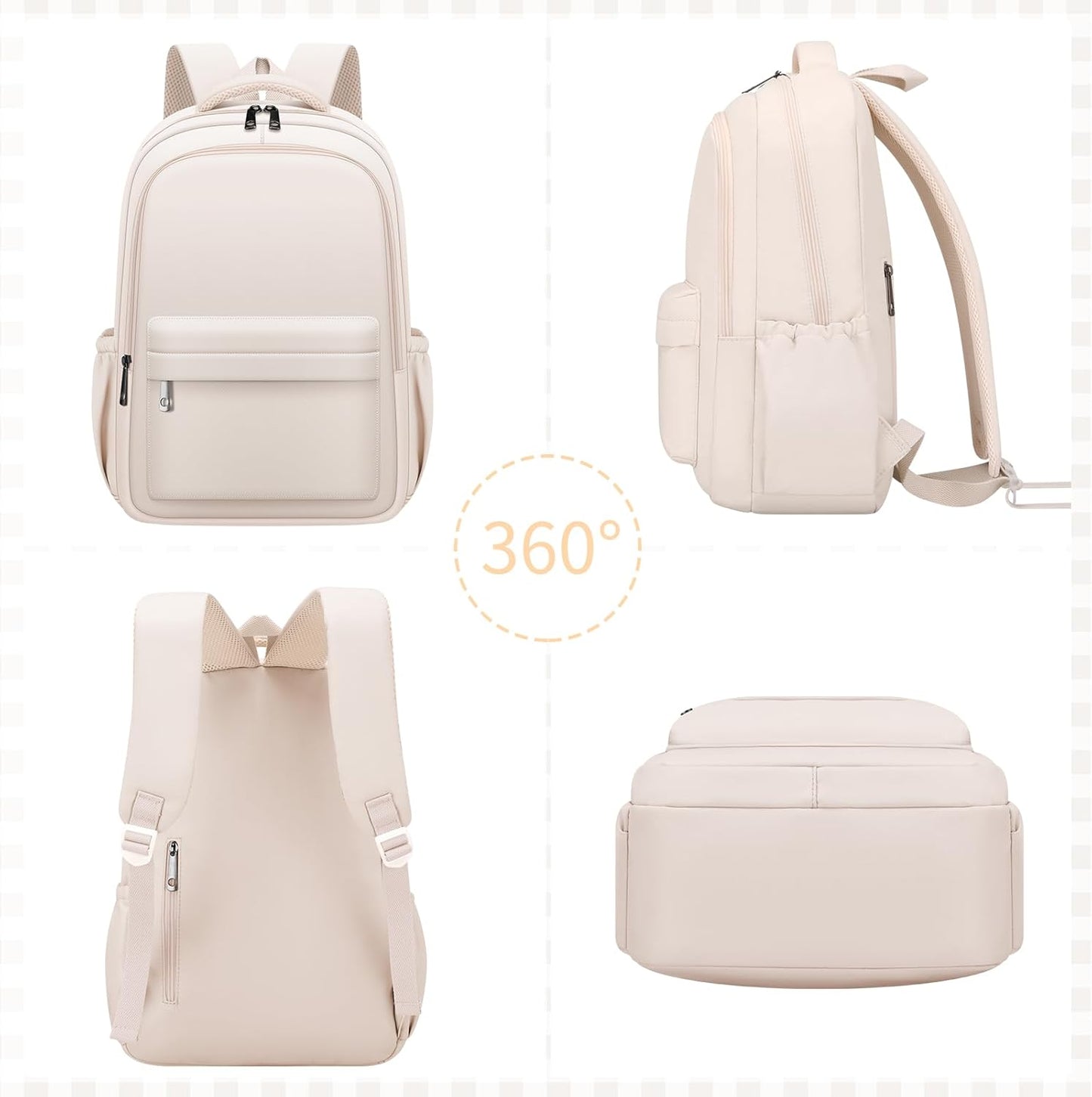 Aesthetic Cute Backpack for School Kids Bookbags Student Backpacks for Teen Girls Preppy Casual Middle School Bag