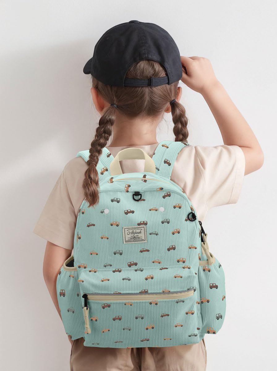 Corduroy Kids Backpack for Boys 6-10: Boys Backpacks for Elementary Kindergarten 15” H Fit Folder