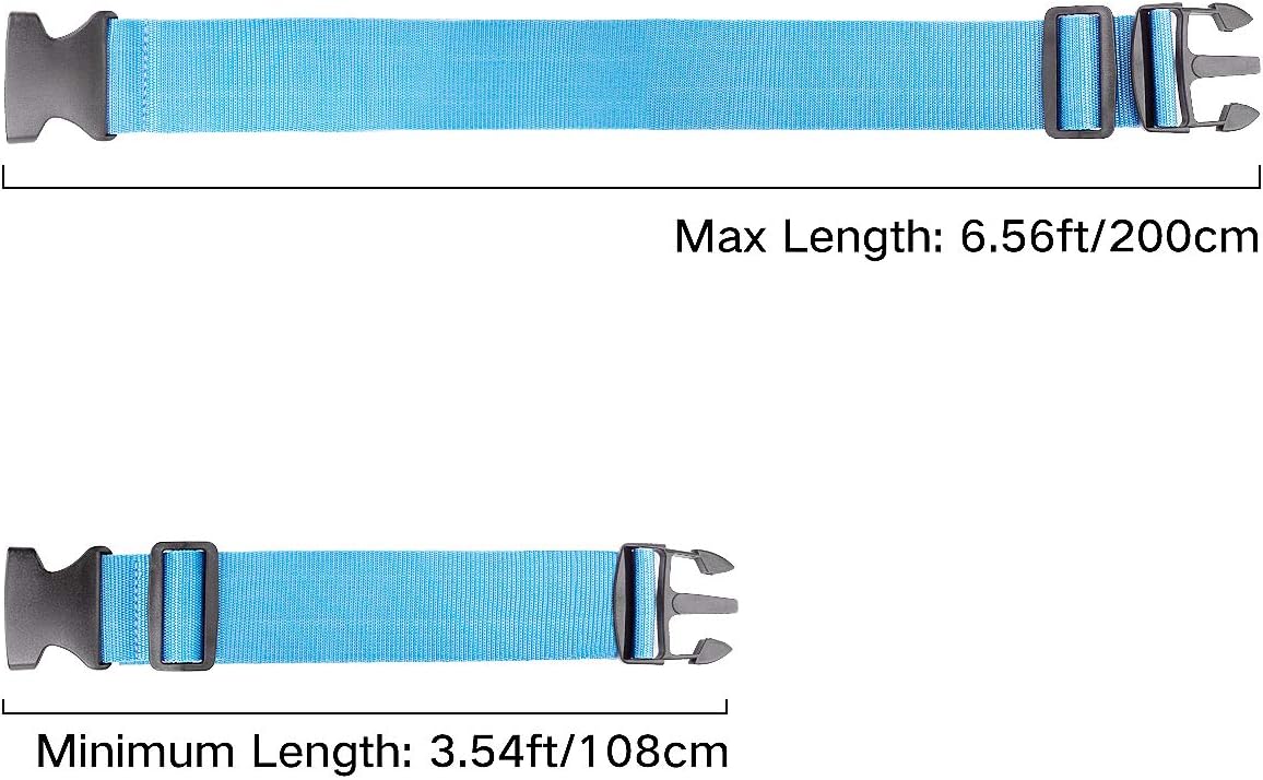 Luxebell Luggage Straps Suitcases Belt TSA Approved Travel Essentials Accessories Gift for Carry on Bag 6.56 ft 4 Pack