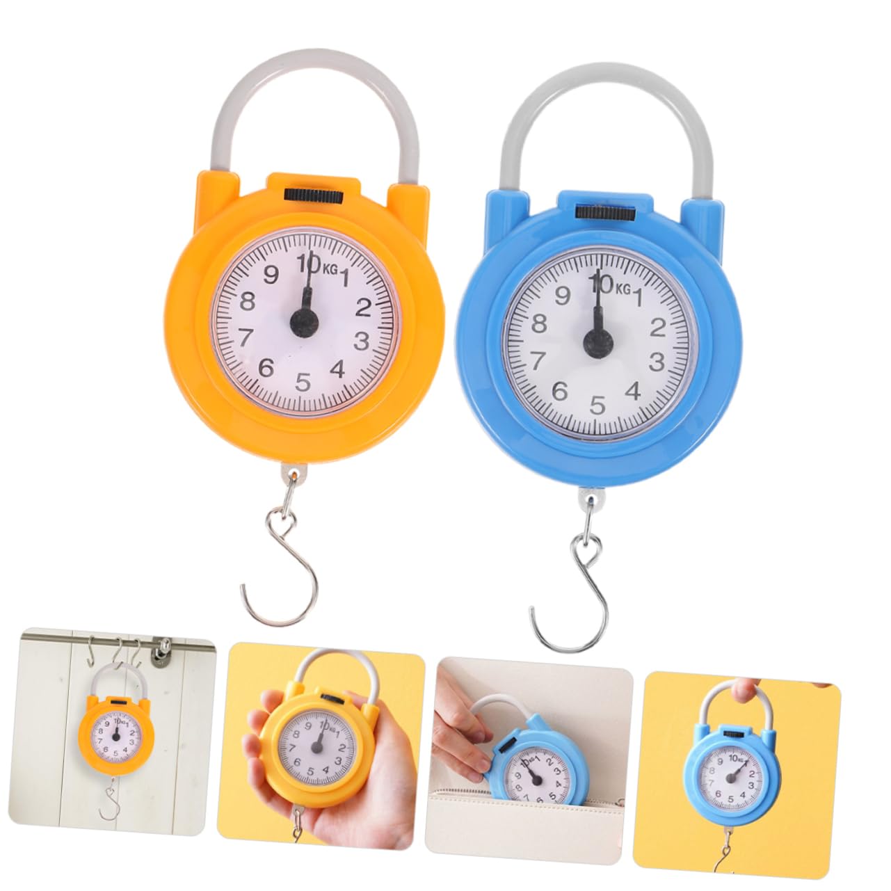 Veemoon 2pcs Digital Scales for Body Weight Portable Suitcase Scale Accurate Measurements Easy to Use for Travel and Outdoor Activities