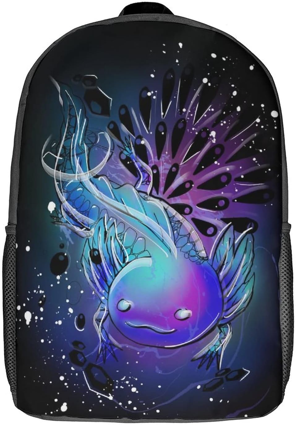 Axolotl Backpack, Waterproof Bookbag for Boys Girls Back to School 17 Inch