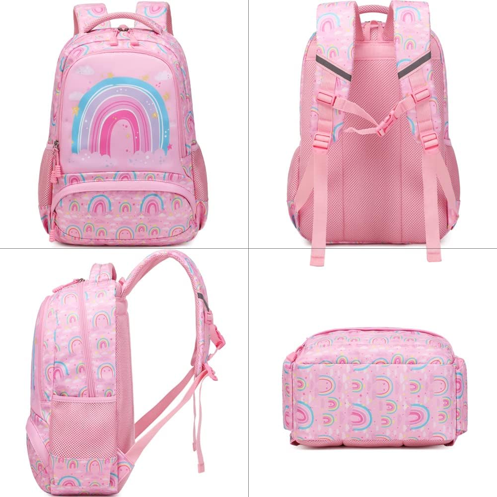 Meisohua Girls Backpack with Lunch Box 3 in 1 Set Kids Backpack for Girls Preschool Kindergarten Elementary School Backpack