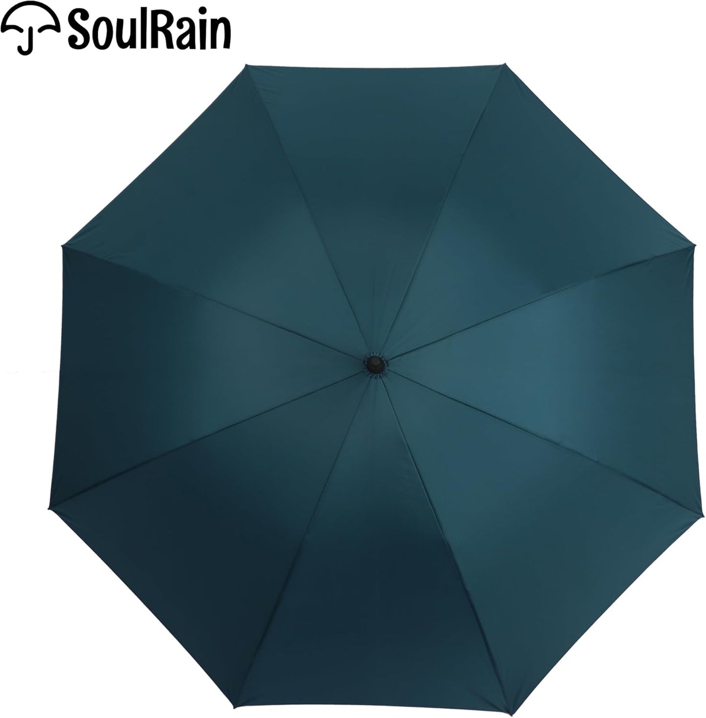 SoulRain 50 Inch Large Stick Umbrella Windproof Automatic Open Oversized J Handle Umbrellas for Men and Women Unbreakable Strong Travel Golf Umbrella