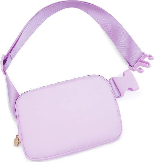 Cross Body Fanny Pack for Women,Fashion Waist Packs Crossbody Bags,Belt Bag with Adjustable Strap - Lavender