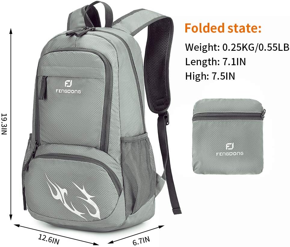 FENGDONG 35L Lightweight Foldable Waterproof Packable Travel Small Hiking Backpack Daypack for men women