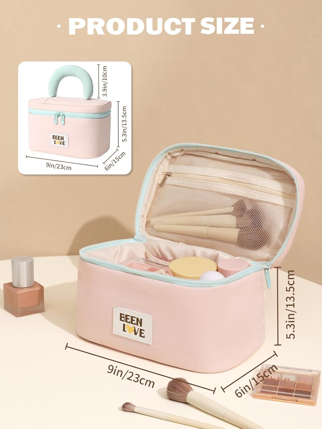 Travel Makeup Bag Cute Cosmetic Bag for Women Large Capacity Makeup Case Organizer Bag Toiletry Bag