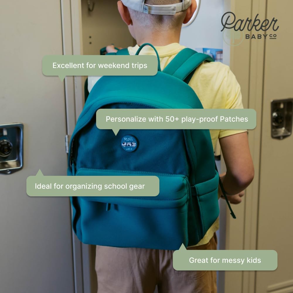 Parker Kids Backpack | Tear-Resistant & Comfortable School & Travel Backpack for Kids with Patch Customization