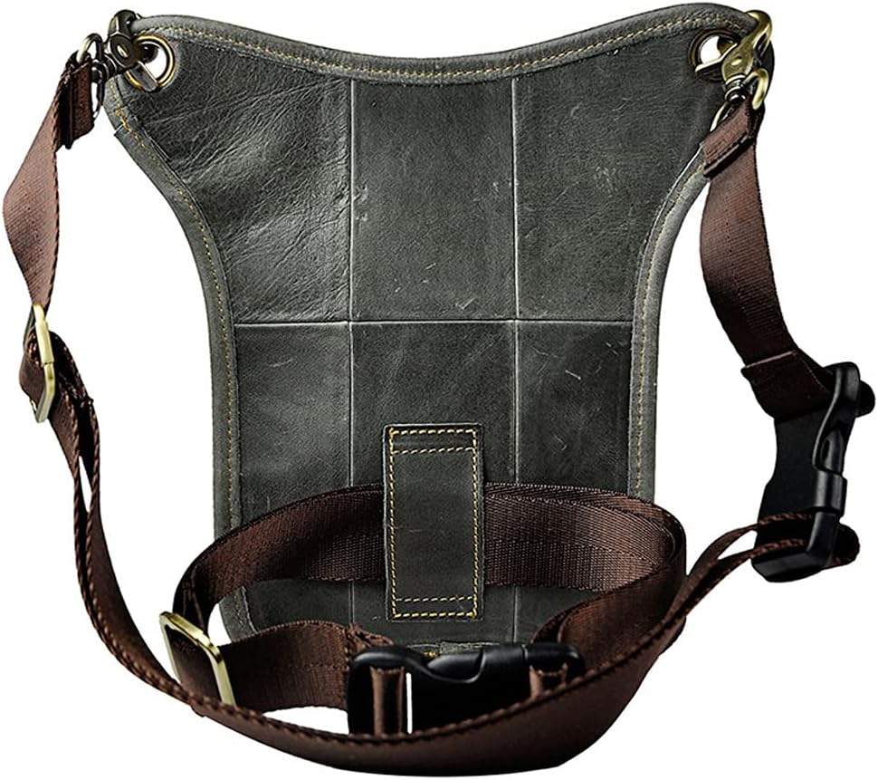 Leather Waist Pack Drop Leg Bag for Men Women Belt Bumbag Multi-Purpose Motorcycle Bike Outdoor