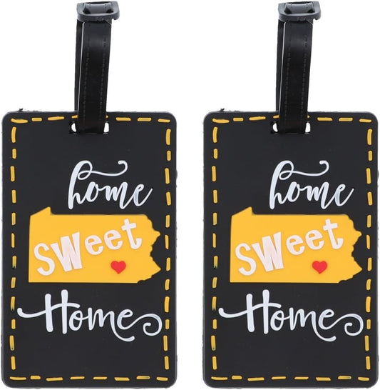 SandT Collection Home Sweet Home Luggage Tag - Set of 2 Funny & Unique Suitcase ID Holder