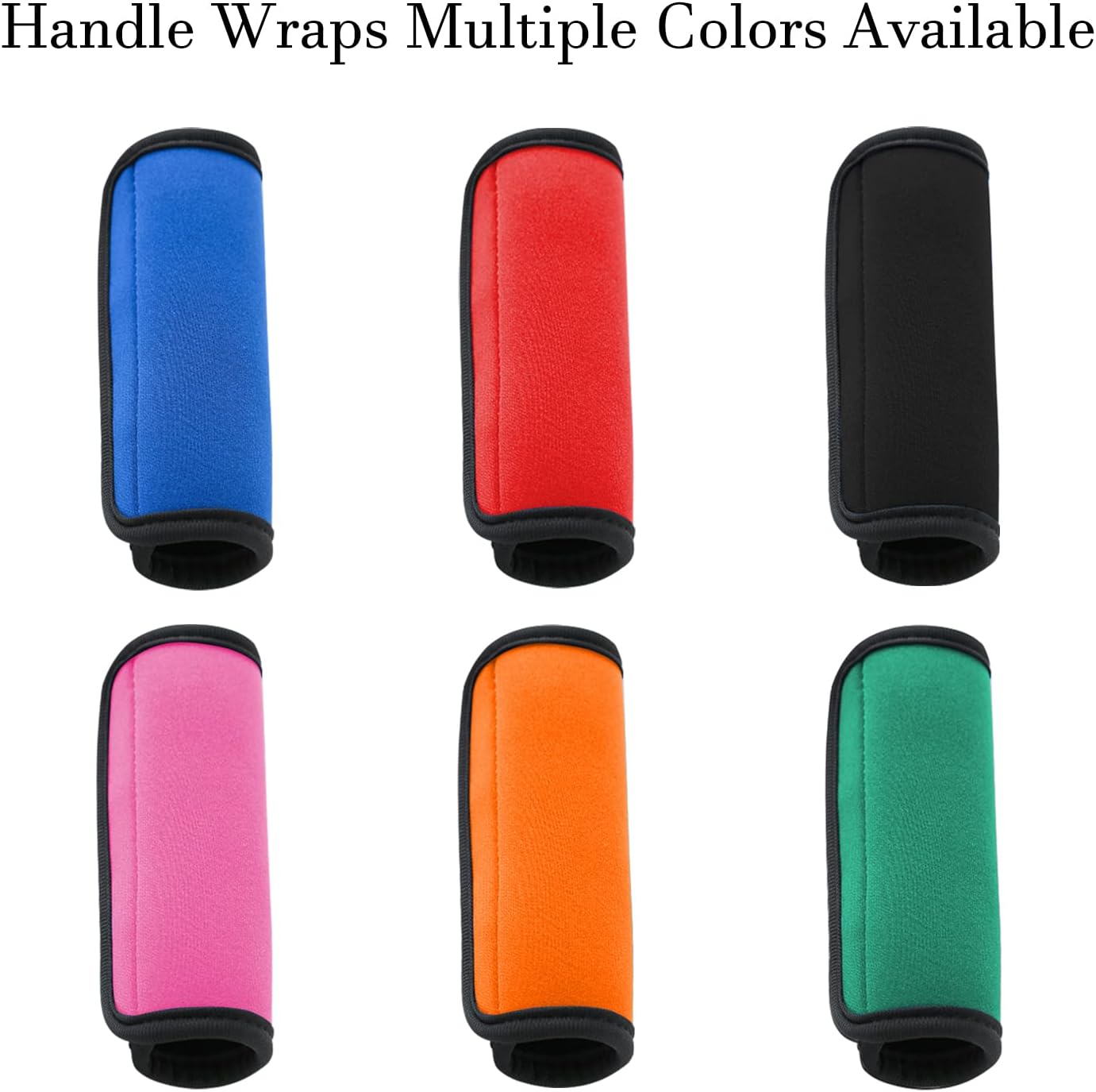 2 Pack Luggage Handle Wraps for Luggage Suitcase Travel Bags (Black)