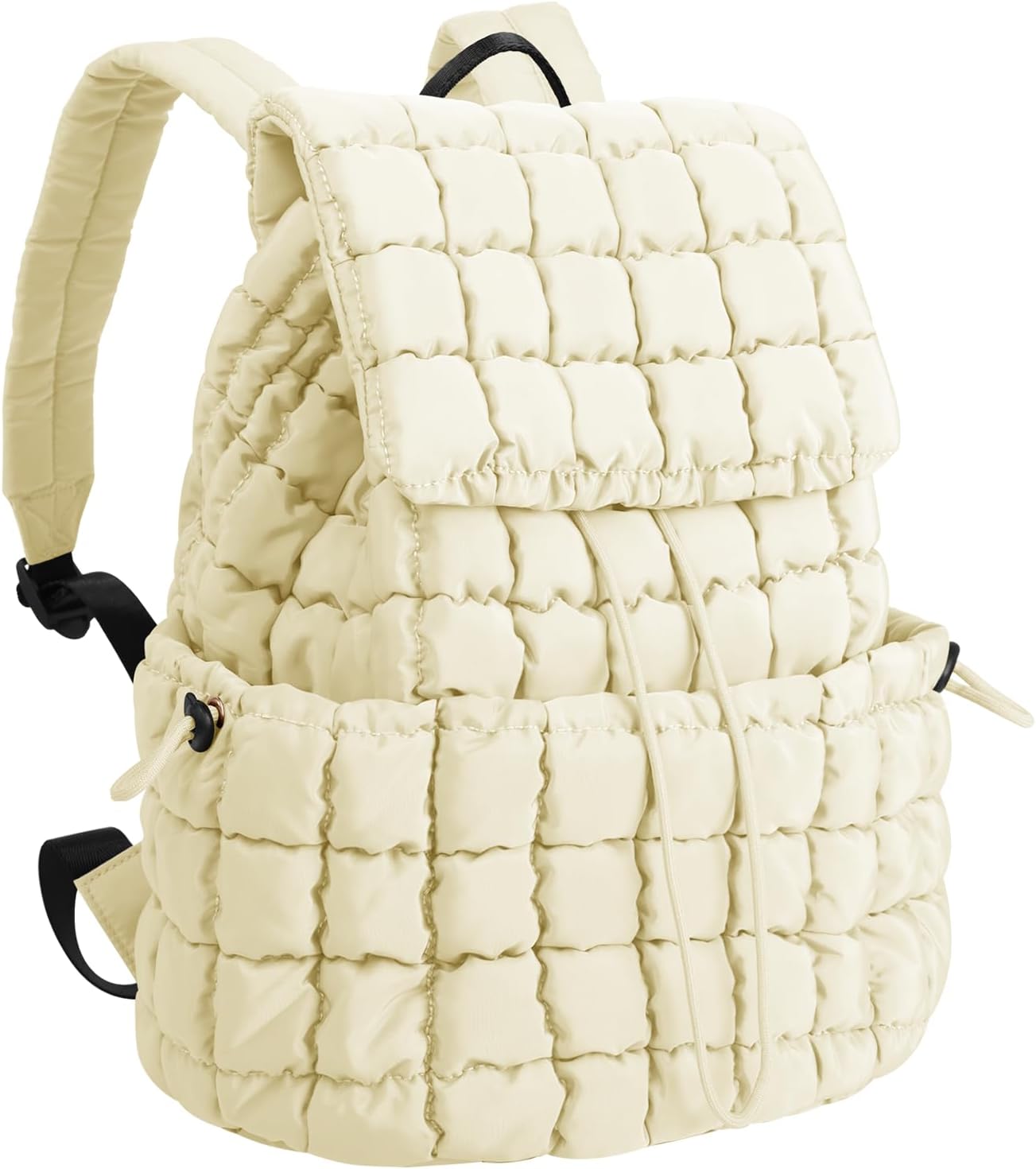 XSUIOY Quilted Backpack Purse for Women Small Lightweight Puffer Puffy College Laptop Backpack