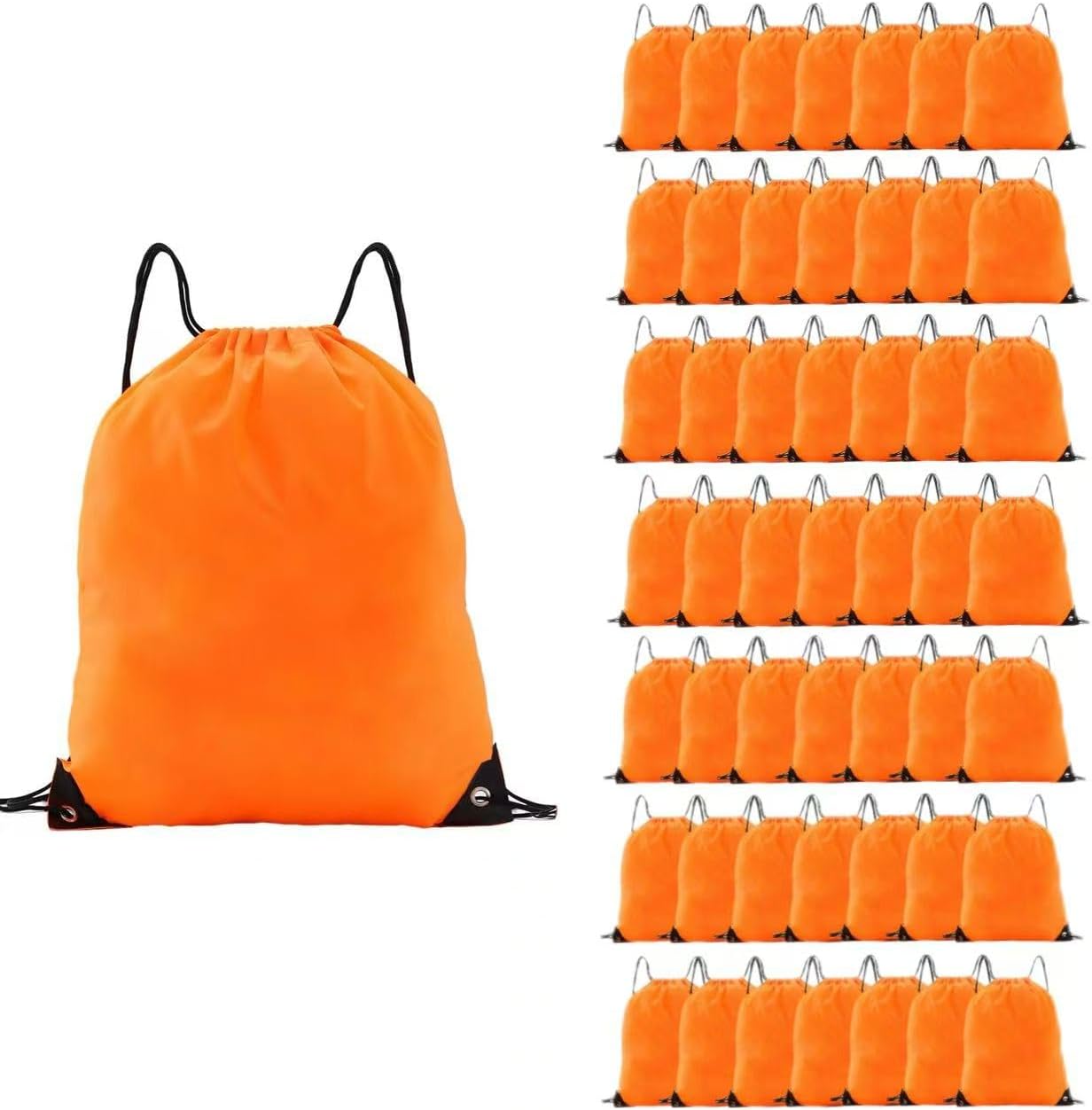 50 Pcs drawstring backpack,multi functional drawstring bag Bulk,Draw String Bags,Cinch Bag