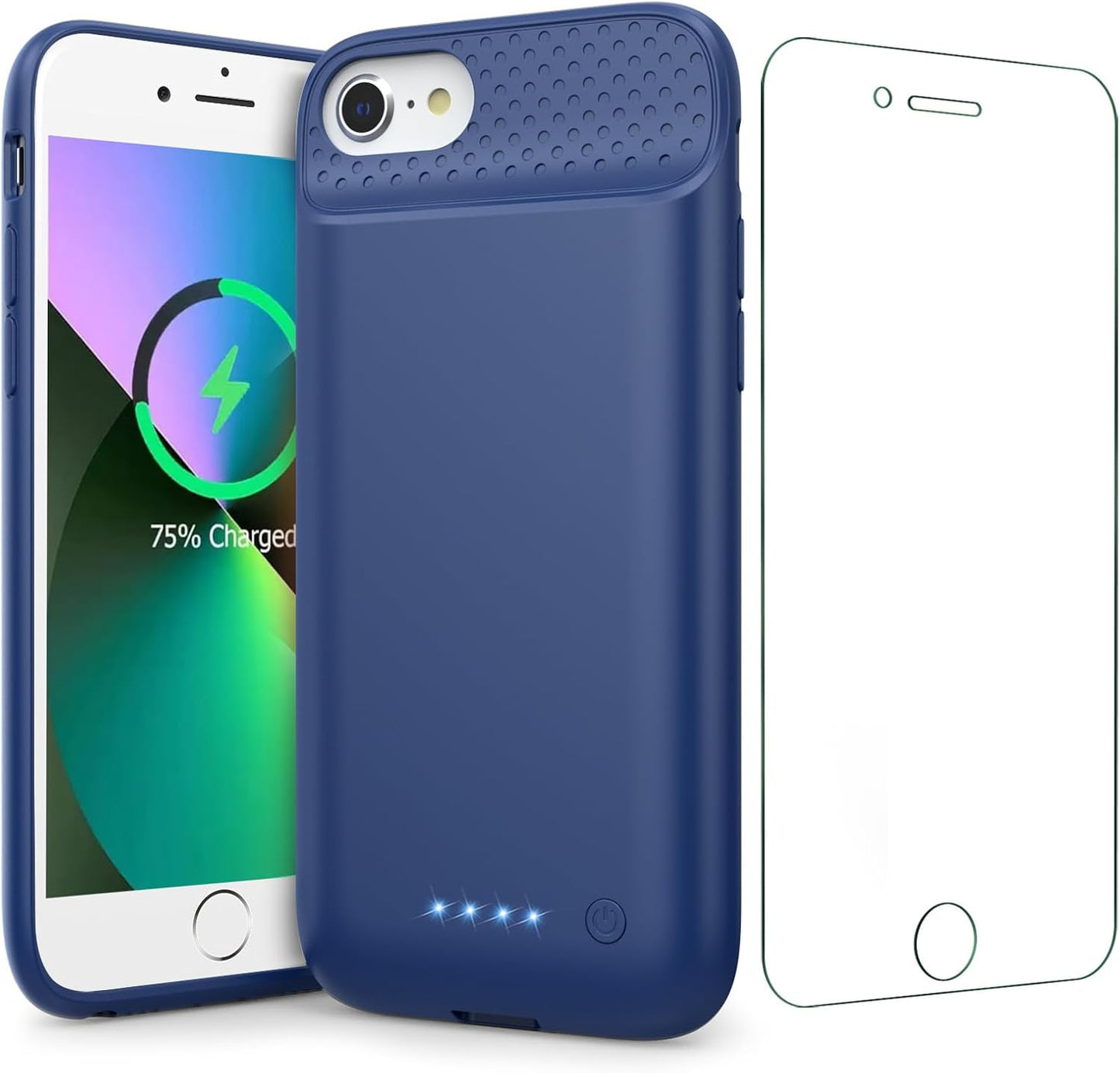 Battery Case for iPhone 6/6s/7/8/SE(2022/2020)(6.1 Inch), [2024 Upgraded] Ultra-Slim 7000mAh Portable Extended Charging Case Cover for iPhone 8, iPhone 7, iPhone 6/6s, iPhone SE Charger Case (Blue)