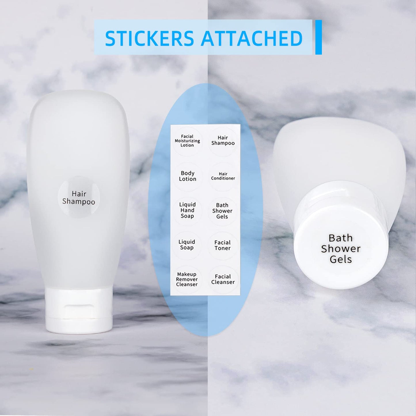 TSA Approved Travel Bottles Set for Toiletries Travel Size Containers Kit 4 Pack Portable Leak