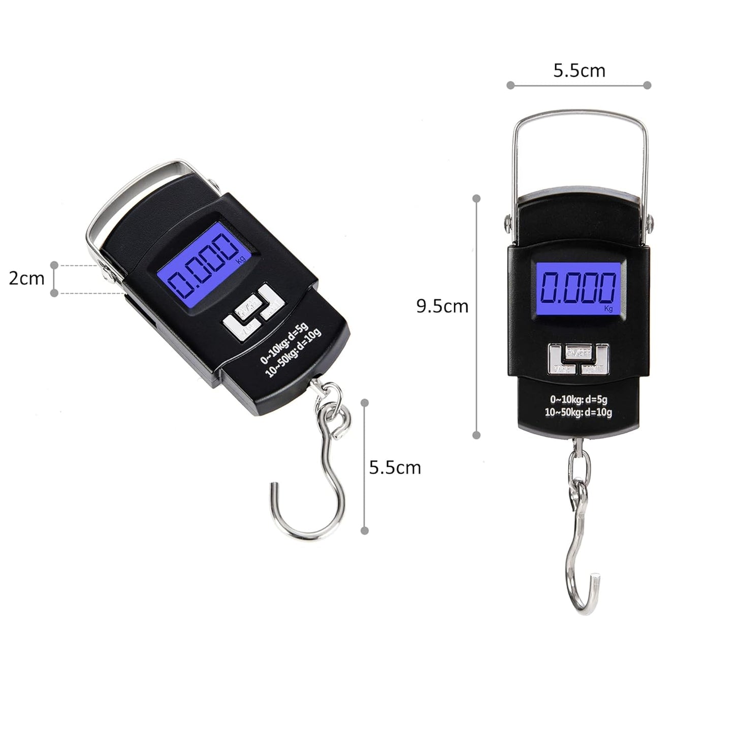 Portable Luggage Scale 50kg/110lb Electronic Digital Suitcase Weight Scale Travel Bag Hanging Weighing Scale