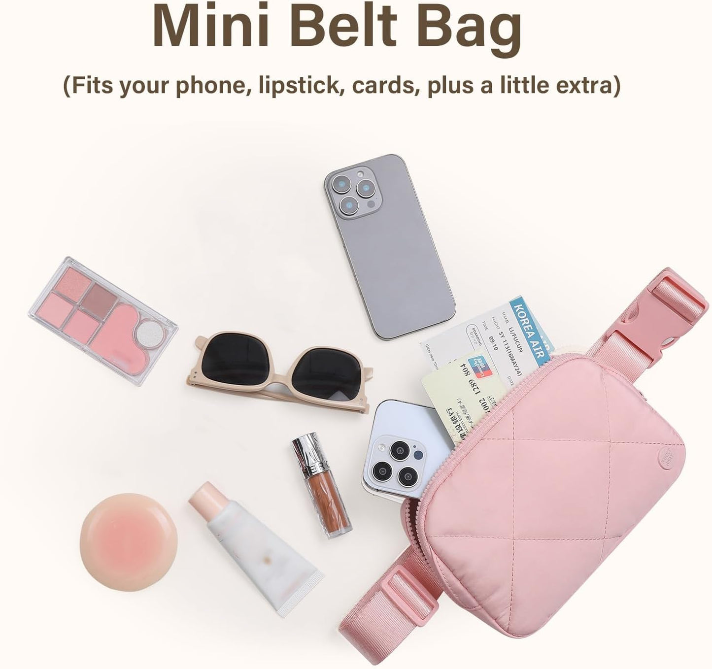 Fanny Packs for Women，Waterproof Belt Bag Bum Bags for Crossbody，Fashion Waist Packs with Adjustable Strap for Traveling, Hiking, Running（Pink）