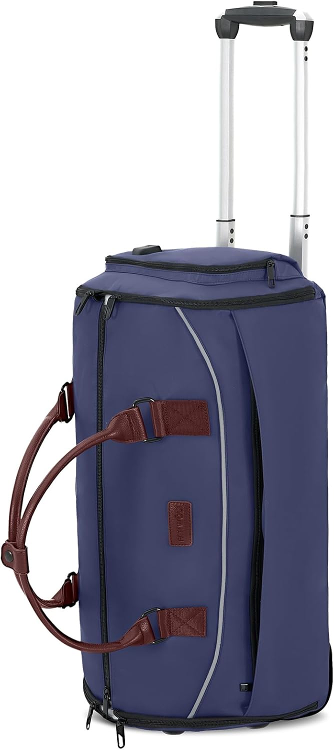 Fanwoli 3-in-1 Rolling Garment Bag for Travel, Wheeled Carry-On Luggage with Shoe Storage & Detachable Organizer, Convertible Duffel Bag for Men Women Business Trips Weekender, Wrinkle-Free