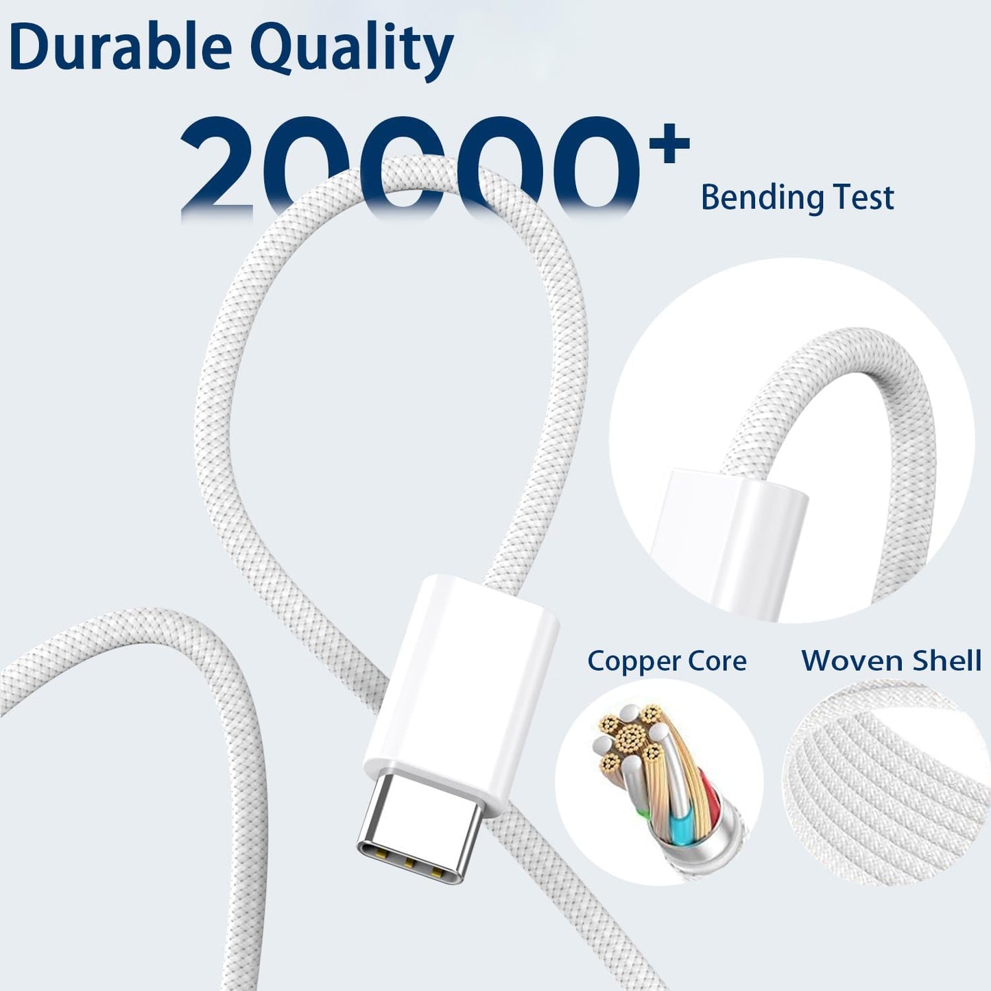 for iPhone 17 Charger Fast Charging,10Foot Long USB C Cable with 20W PD iPhone 17 Pro Max Charger USB C Fast Charging Block for iPhone 17/17 Air/17 Pro/17 Pro Max/16 Plus/16 Pro Max/15/15 Pro Max/iPad