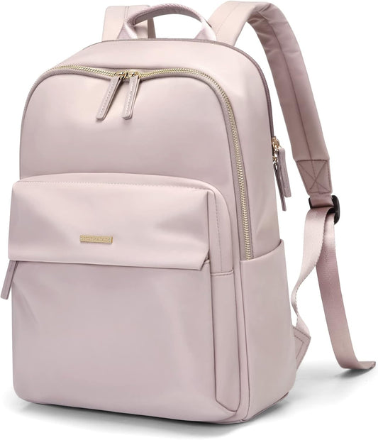GOLF SUPAGS Laptop Backpack for Women Fits 14 Inch Notebook Casual Daypack Purse Work Travel College Bag (Pink)