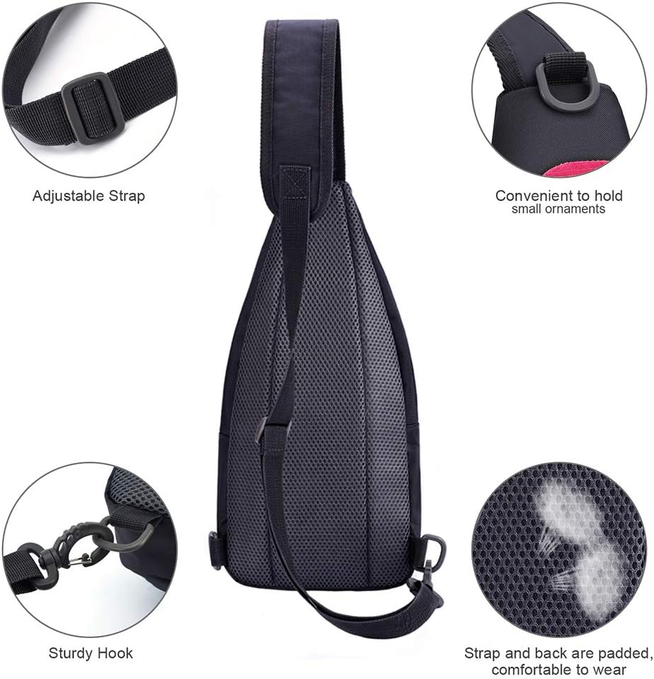 Y&R Direct 14 Colors Lightweight Sling Backpack Sling Bag Travel Hiking Small Backpack for Women Men Gifts