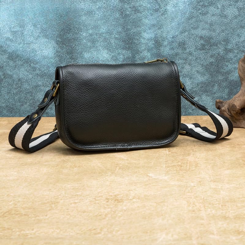 Genuine Leather Vintage Shoulder Bag Crossbody Small Messenger Bag for Men Women Casual Daily Travel Use
