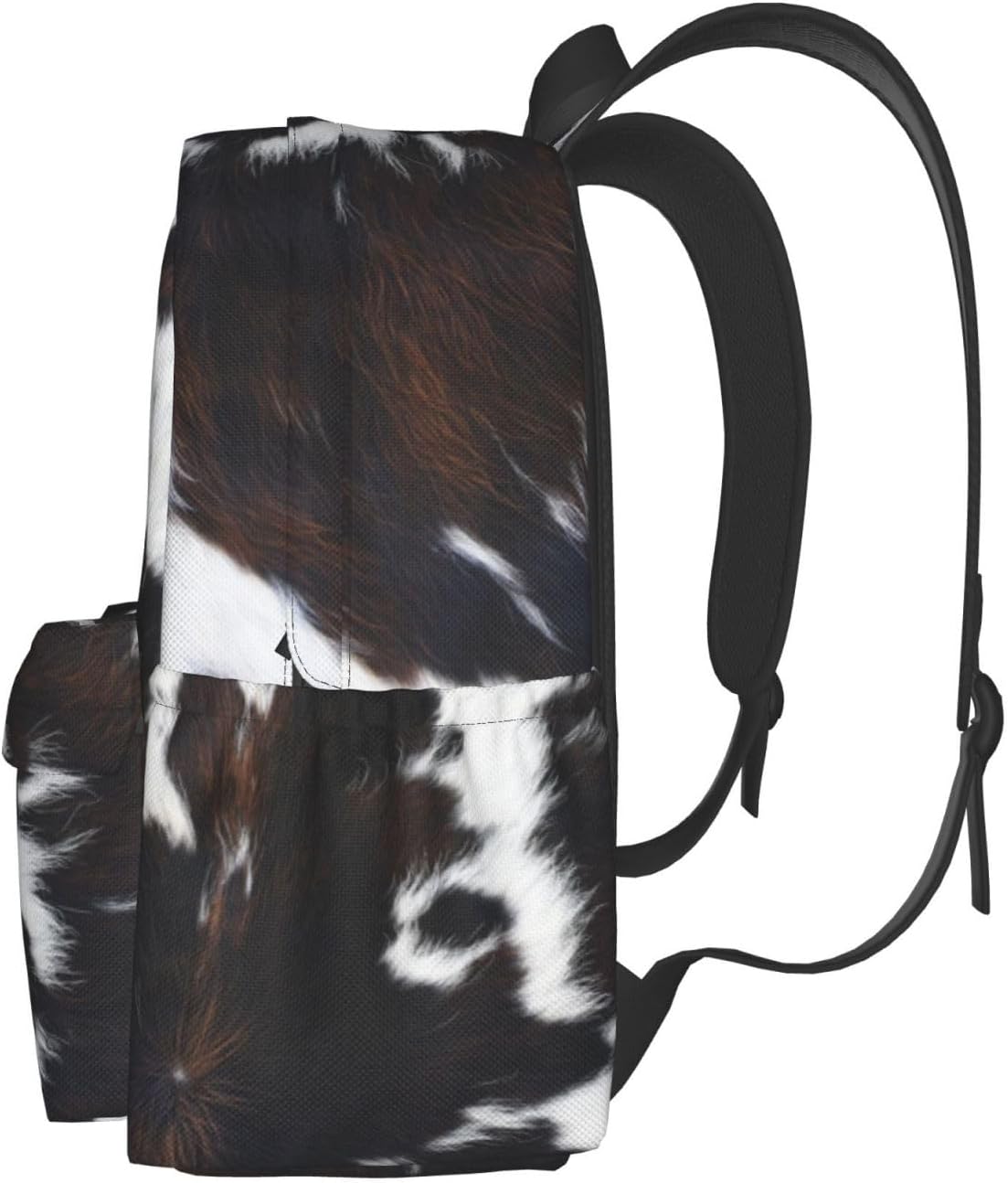 Cow Real Fur Backpack School Bag Lightweight Bookbag Laptop Travel Daypack For Kids Girls Boys Teens