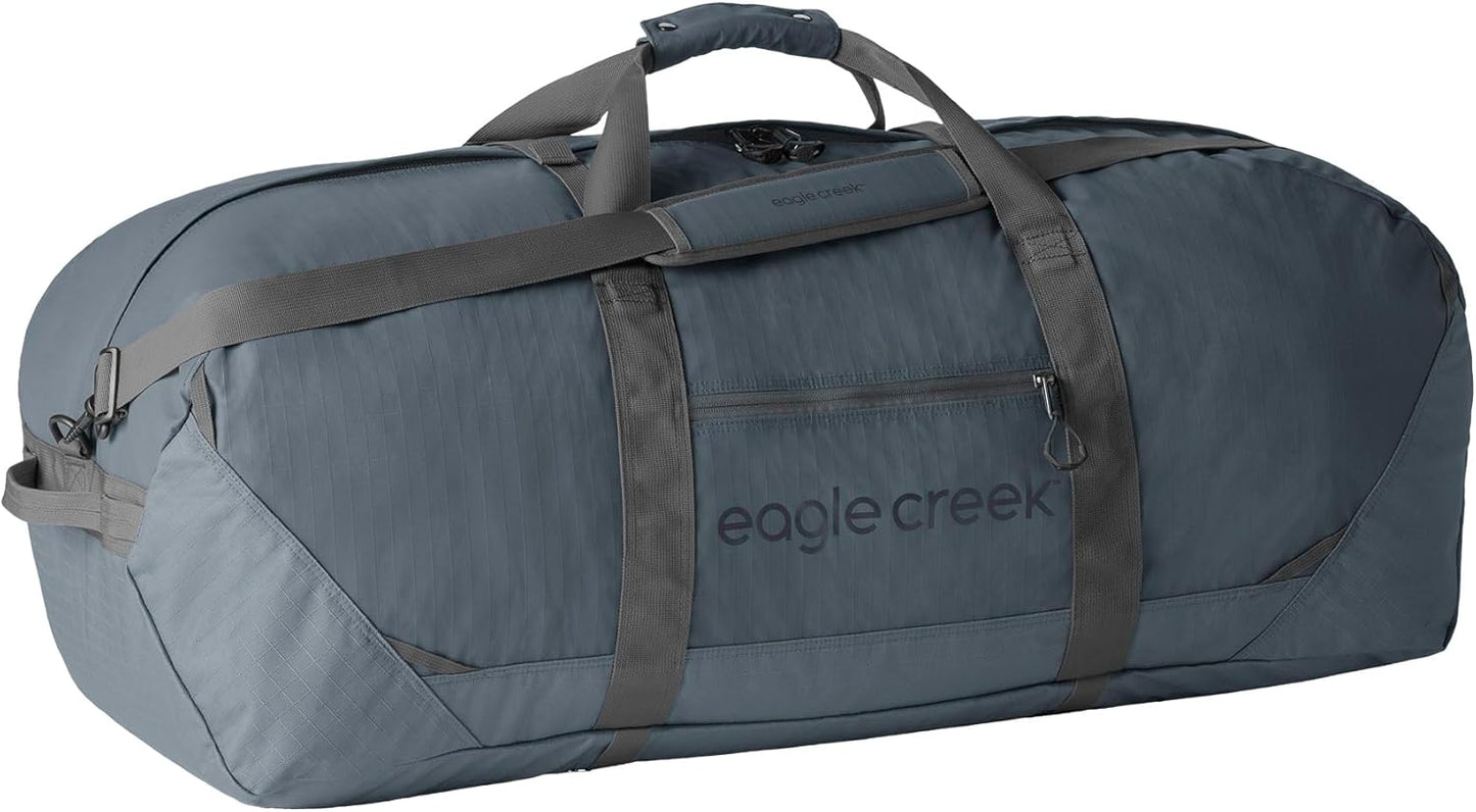 Eagle Creek No Matter What Duffel Bag - Eco Friendly Duffel for Sustainable Travel - Adjustable Shoulder Strap - Multiple Carry Options - Easy to Store - Smoke - 110L