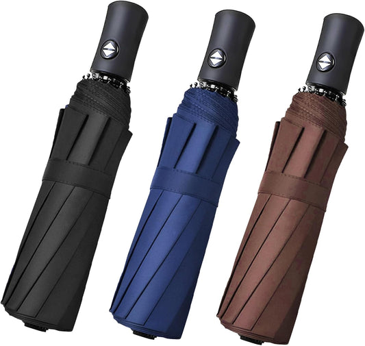 RONIARE 2 Packs Travel Umbrellas for rain Windproof Compact Umbrella Folding Small Strong and Portable Automatic Open and Close - Men and Women