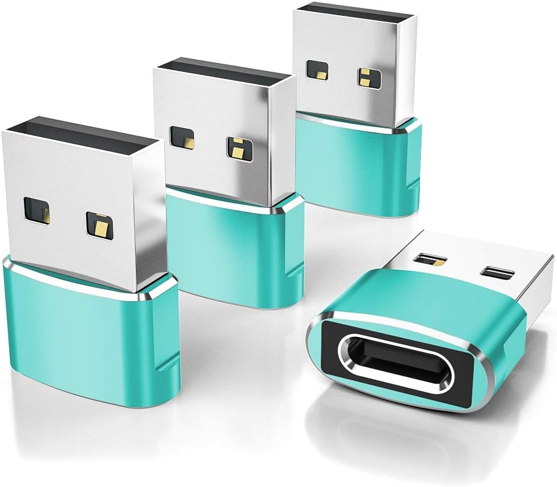 Elebase for Apple Watch Ultra 3 Adapter,USB to USB C Adaptor 4 Pack,Type C Female to A Male Charger Converter for iWatch Series 8 7,iPhone 17 16 15 14 Pro Plus Max,Airpods 4,iPad 9 10 Air 5 Mini 6 7 8