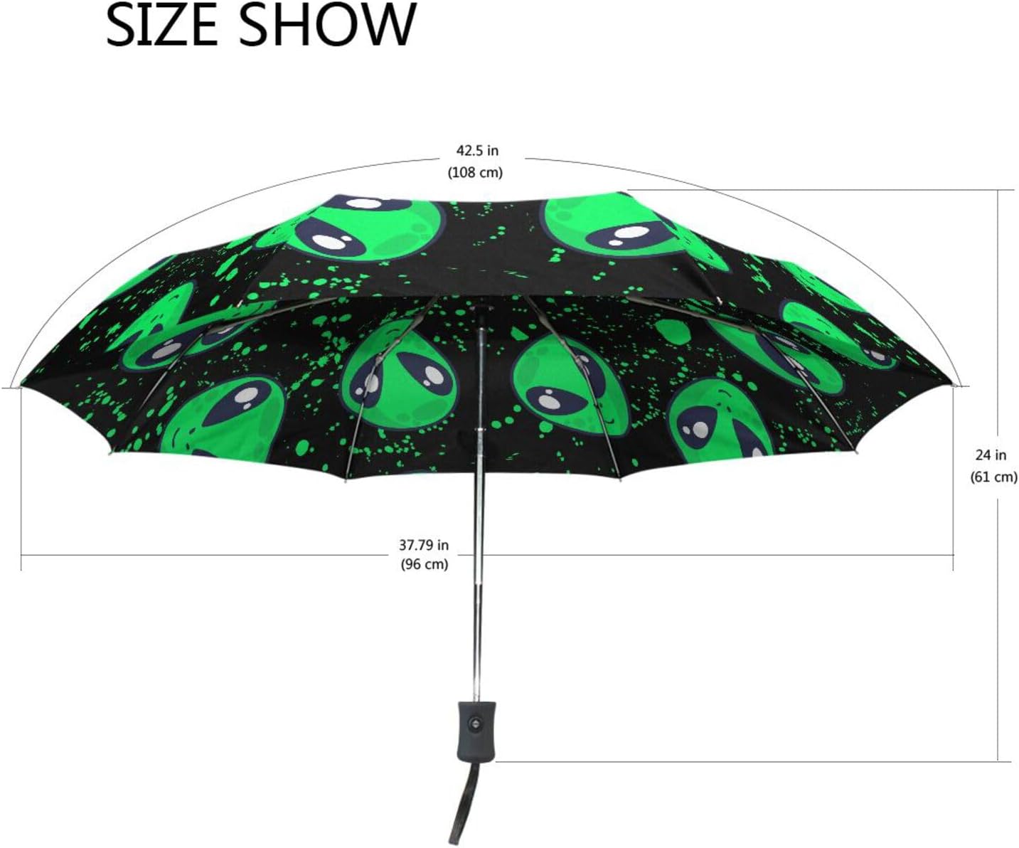 Automatic Umbrella One Touch Auto Open and Close Button Compact Travel Umbrella for Women Men Kid