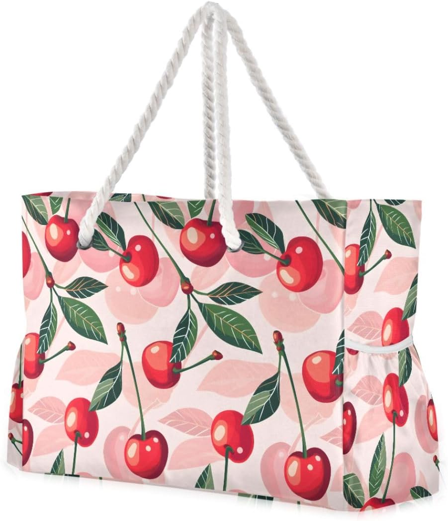 senya Large Beach Bags Totes Swim Canvas Tote Shoulder Bag Water Resistant Bags for Gym Travel Daily