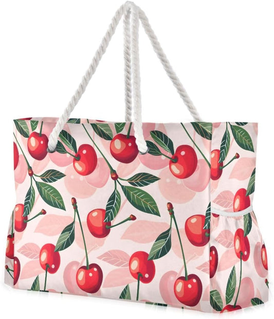 senya Large Beach Bags Totes Swim Canvas Tote Shoulder Bag Water Resistant Bags for Gym Travel Daily