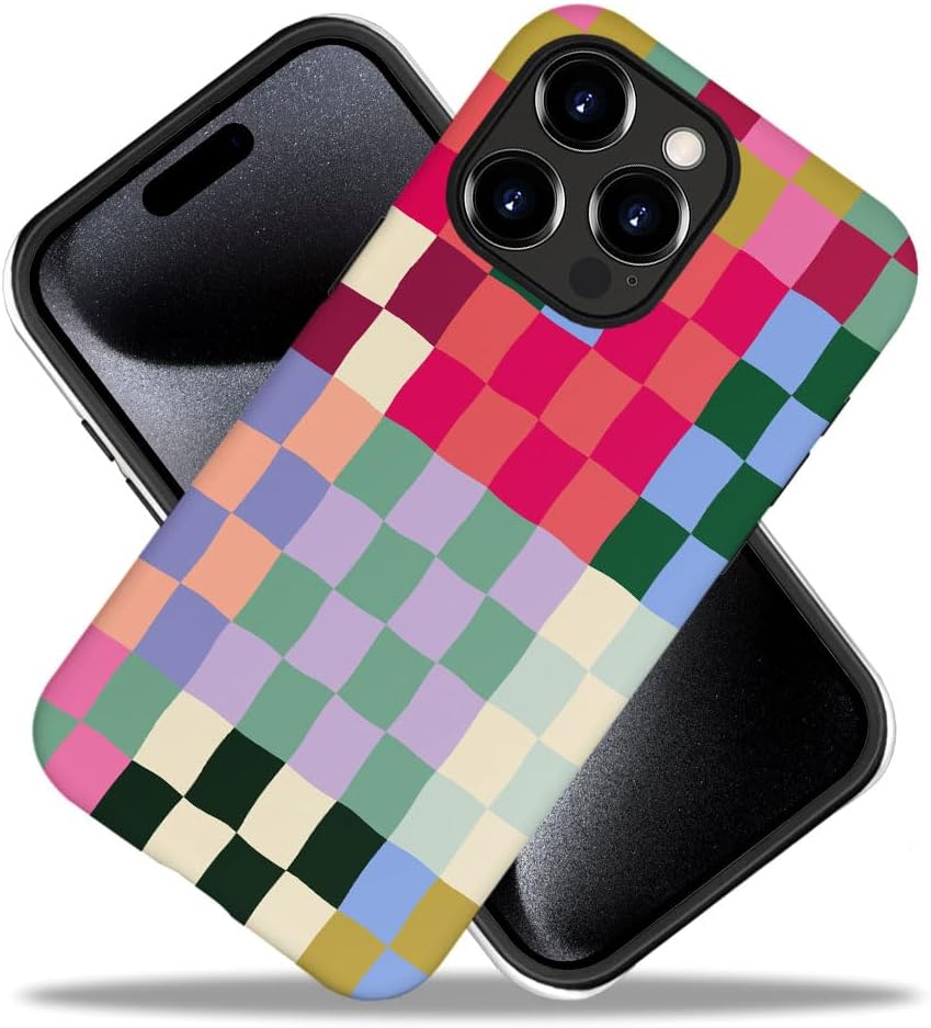 SEized Case Compatible with for iPhone 16 Pro Max,Colorful Checkerboard Phone Case for Girl Women Boy Men,Durable Protection Phone Case for iPhone 16 Pro Max