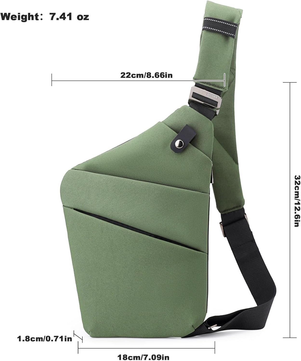 Anti Theft Travel Bag, One Shoulder Large Capacity Cross-body Bag Chest Fashion Lightweight Sling Bags for Travel Sports