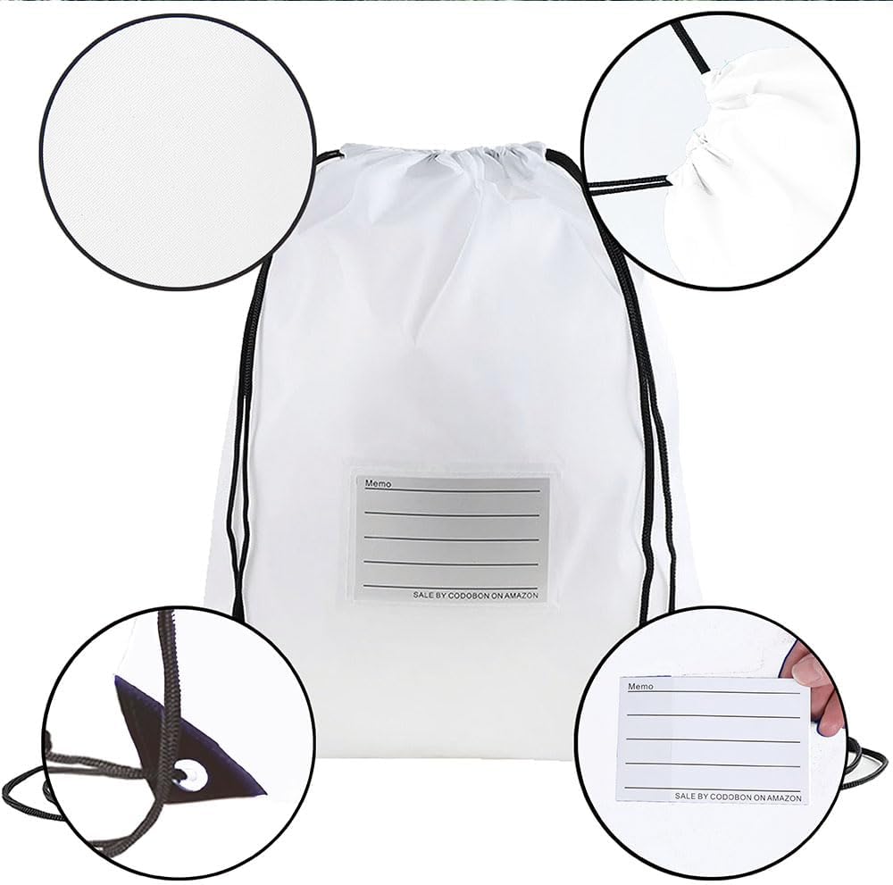 20 Pcs Drawstring Bags,Bulk Draw String Backpack, DIY Gym Sports Cinch Bag Sackpack for Women Men