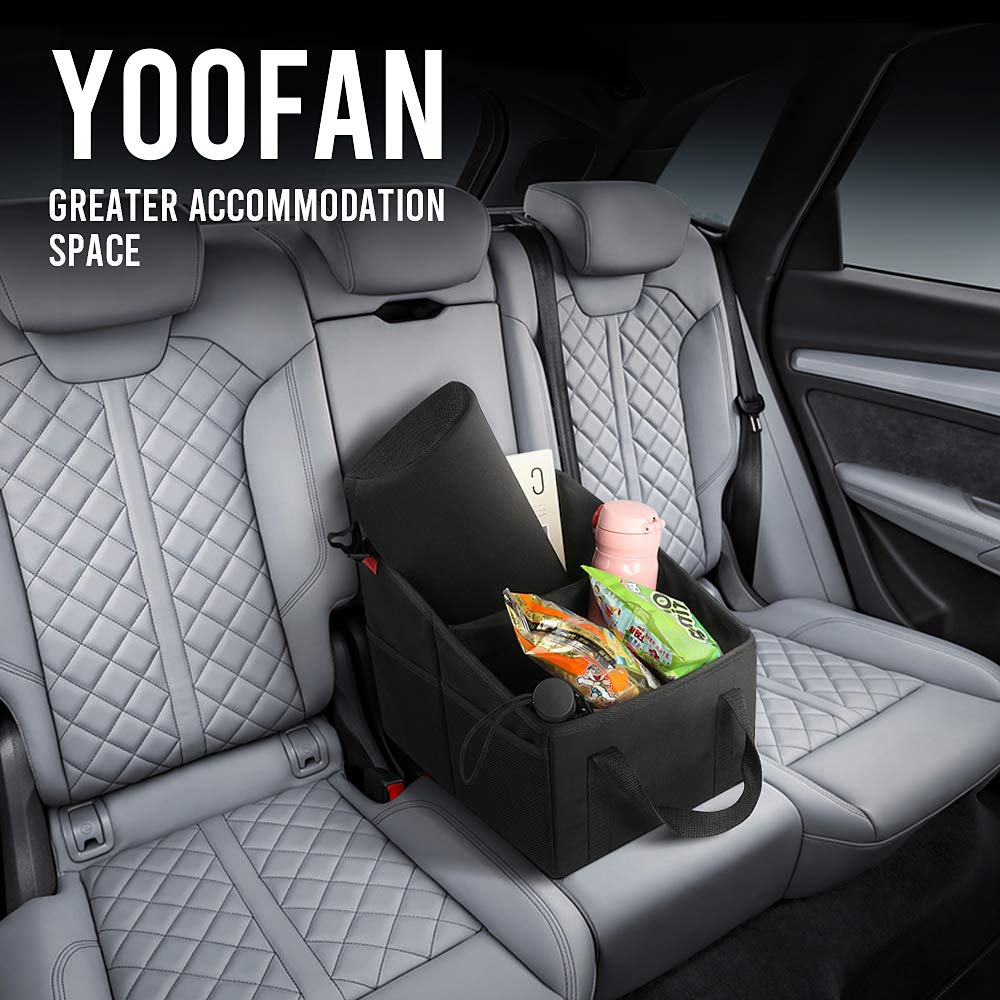YOOFAN Car Seat Organizer - Passenger Seat Organizer, Collapsible Small Car Seat Storage Organizer
