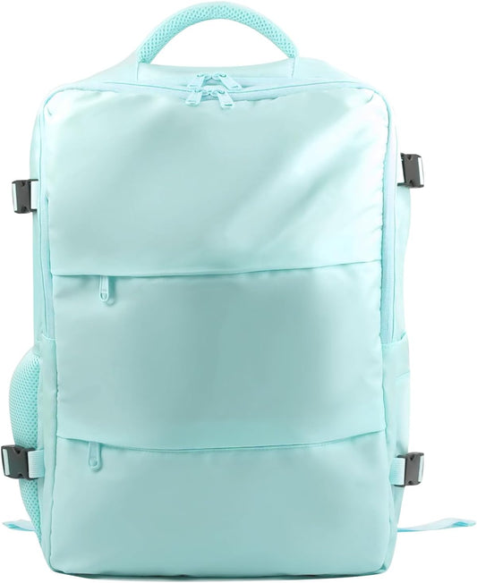 Travel Backpack for Women & Men, Waterproof Carry On Backpack Airline Approved Laptop Backpack Fits 15.6 Inch Laptop, Business Computer Bookbag for Work, College, Travel (Blue, Large)