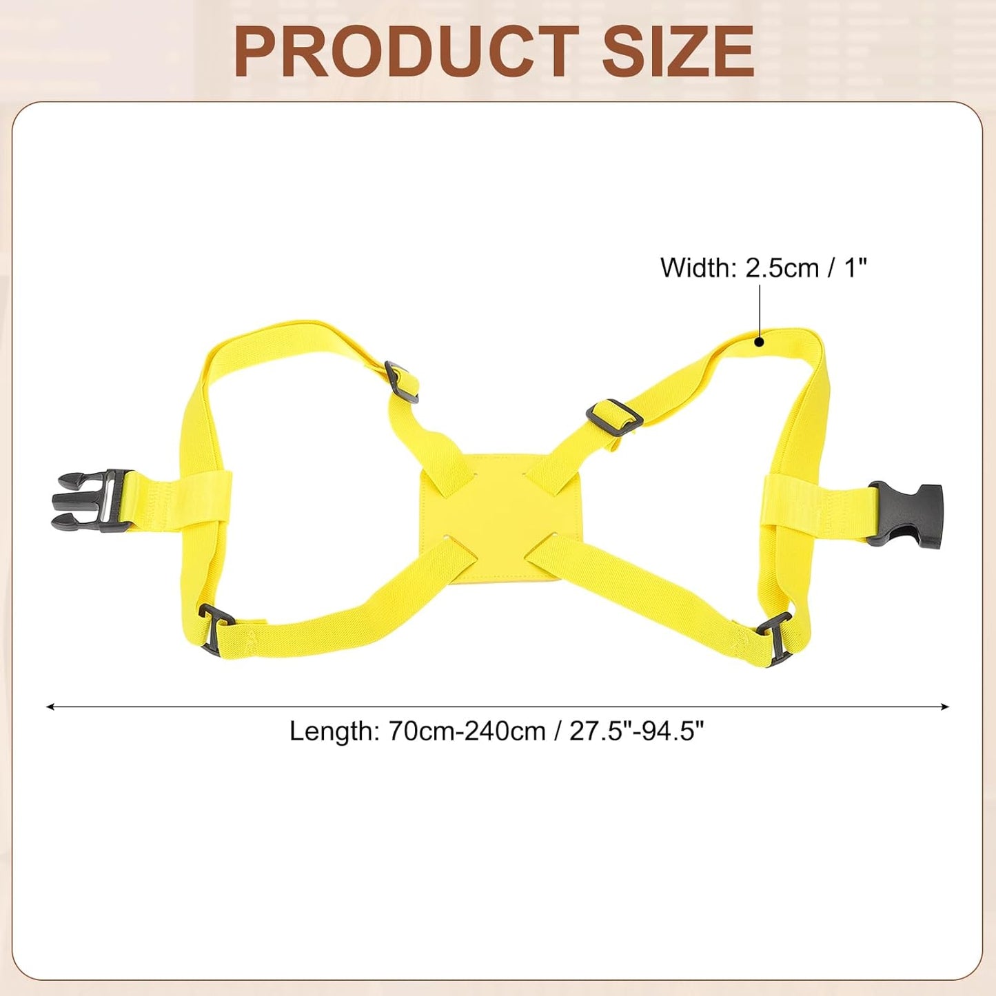 MECCANIXITY Luggage Strap Bag Bungee Elastic Suitcase Adjustable Belt for Suitcases Add A Bag Easy to Travel, Yellow