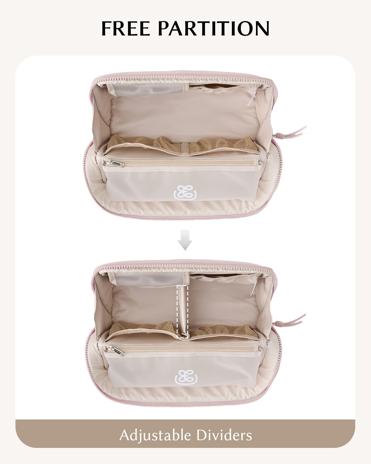 EACHY Standing Makeup Bag - Large Waterproof Cosmetic Bag & Toiletry Bag Organizer with Phone