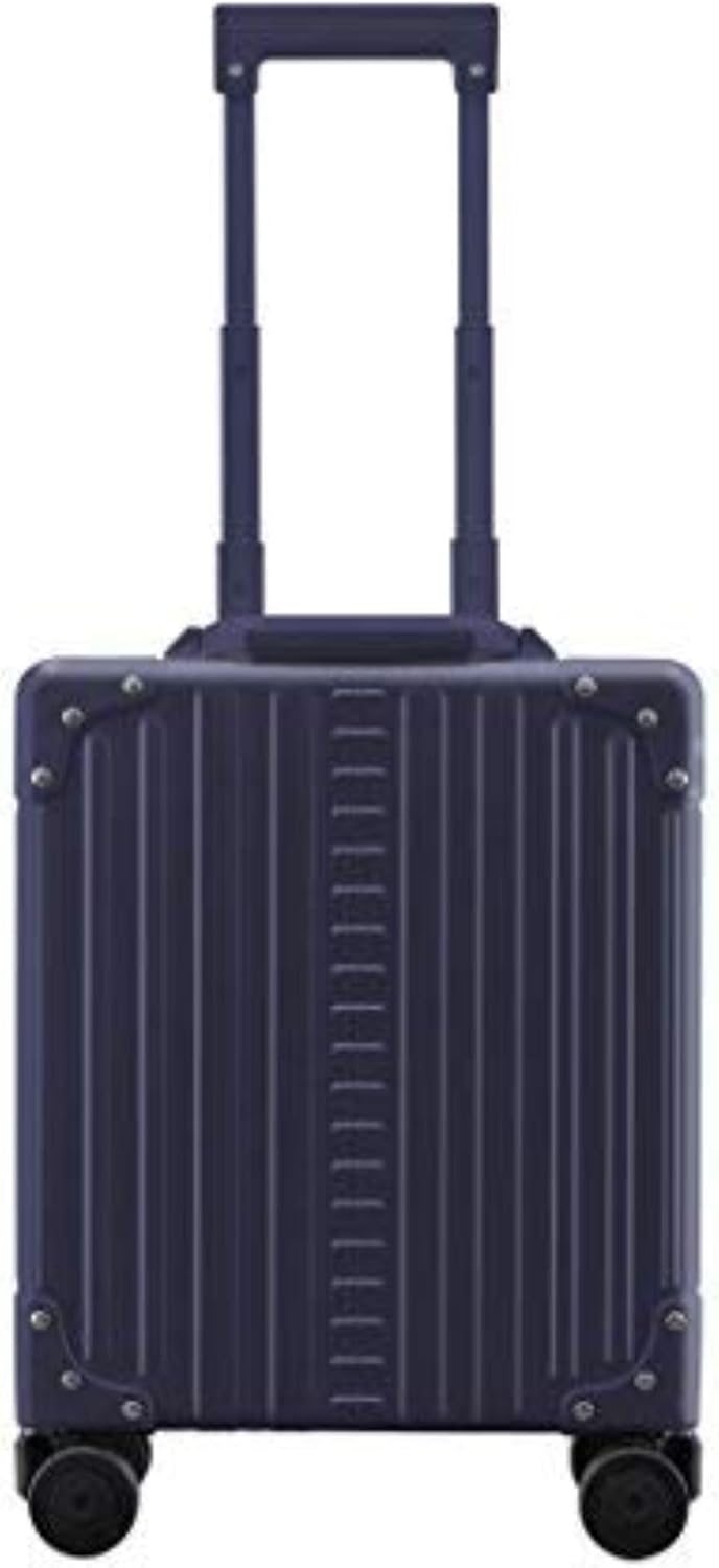 Aleon 16” Aluminum Vertical Underseat Carry-On Luggage - Luxury Business Briefcase with Wheels - Hardshell Suitcase for Airplane Travel (Sapphire)