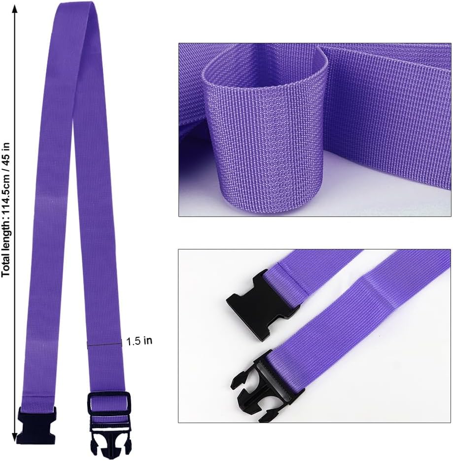 2Pack Luggage Straps for Suitcases, Travel Connector for Carry On Bag, Add Bag to Connect Two