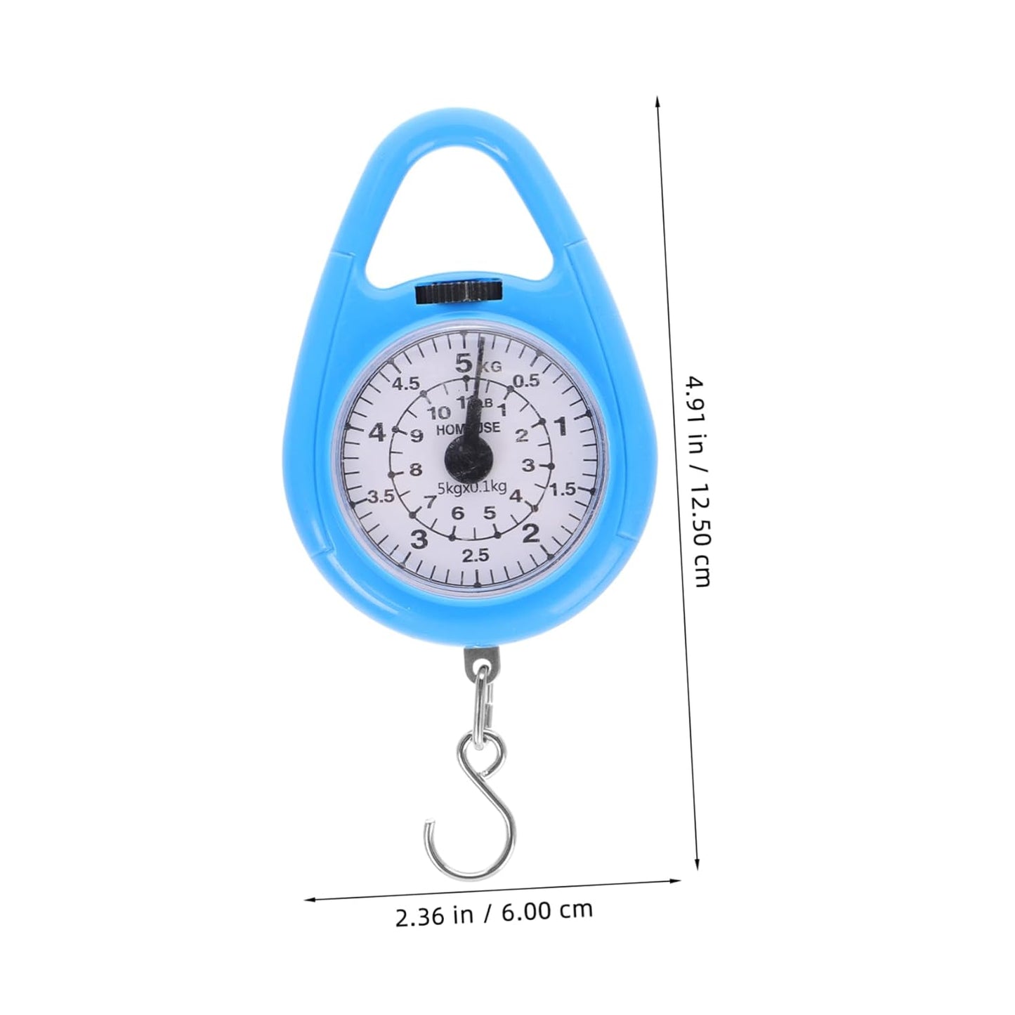 Portable Mini Spring Scale Mechanical Hanging Weight Scale for Luggage Kitchen and Travel Compact 5kg Capacity Easy to Use Hook