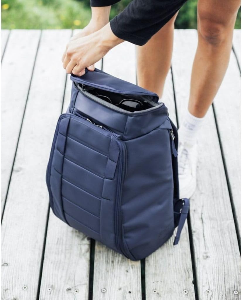 Db Journey The Hugger Backpack - Durable Travel Backpack with Laptop Compartment & Pockets for Work, Luggage Roller Bag Hook Up System, 25L - Blue Hour