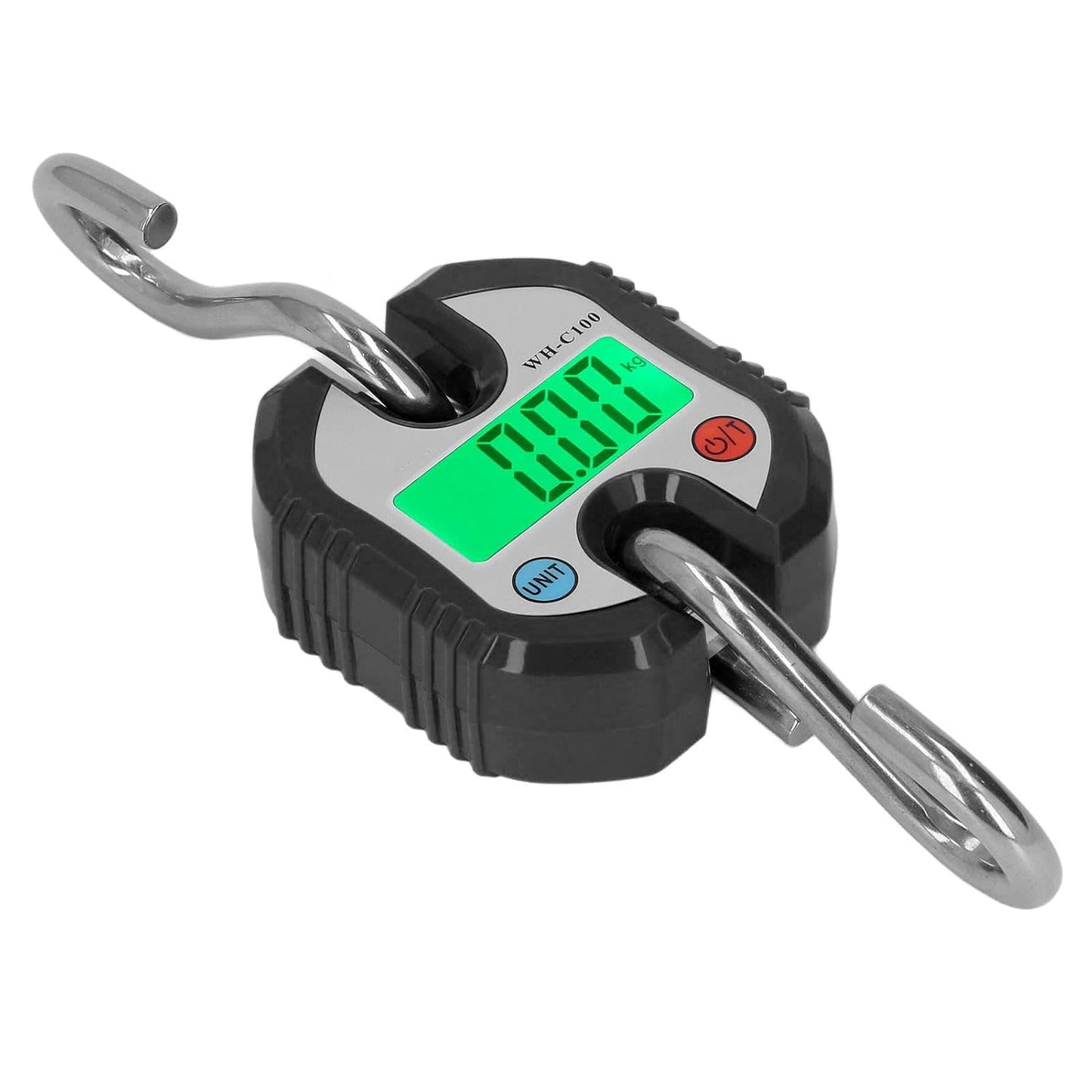 Hanging Scale LCD Digital Display 150KG Range Weighing Tool for Warehouse Luggage (Black)