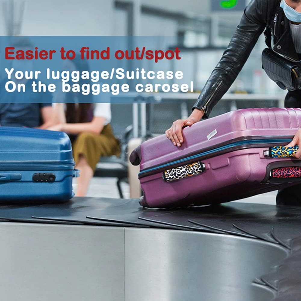 HEYSKAY 3pcs Neoprene Luggage Handle Wrap for Suitcase Identifier Travel Bag Wraps Luggage ID Tags Door Handle Sleeve Cover (Sportx3)