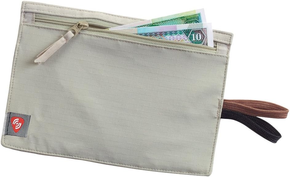Lewis N. Clark RFID Blocking Money Belt Travel Pouch + Credit Card, ID, Passport Holder for Women & Men, Tan, One Size