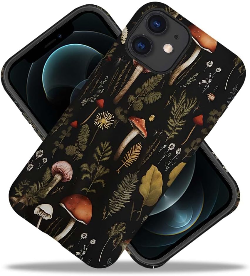 SEized Case Compatible with for iPhone 11,Vintage Mushroom Snail Daisy Leaf Phone Case for Girl Women Boy Men,Durable Protection Case for iPhone 11