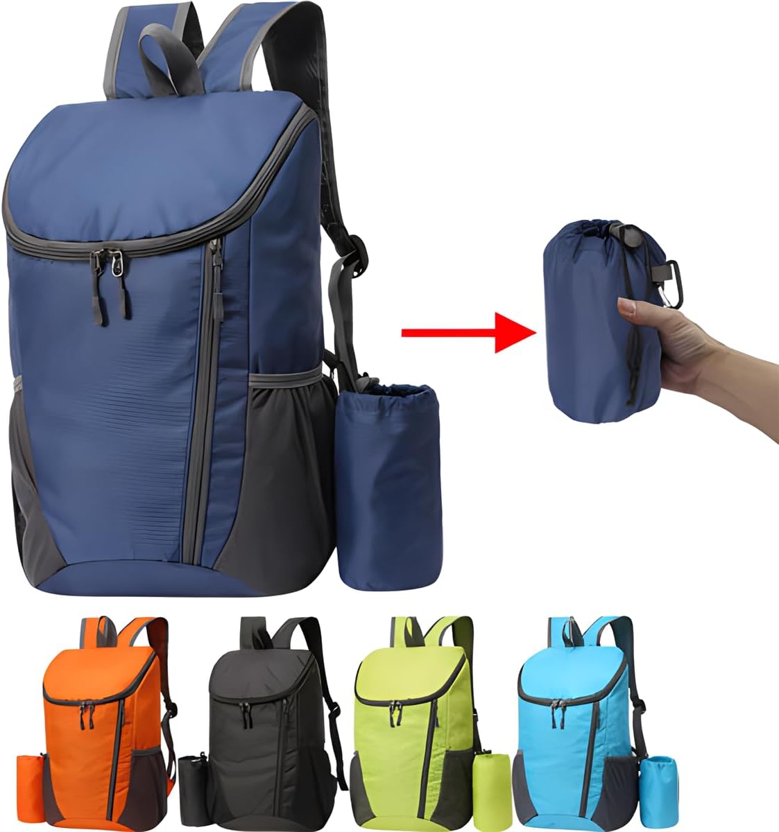 Portable Foldable Backpack Folding Mountaineering Bag, Ultralight Outdoor Cycling Rucksack, Travel