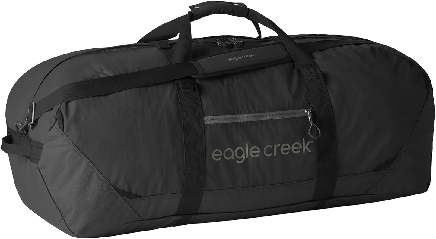 Eagle Creek No Matter What Duffel Bag - Eco Friendly Duffel for Sustainable Travel - Adjustable Shoulder Strap - Multiple Carry Options - Easy to Store - Black - 110L