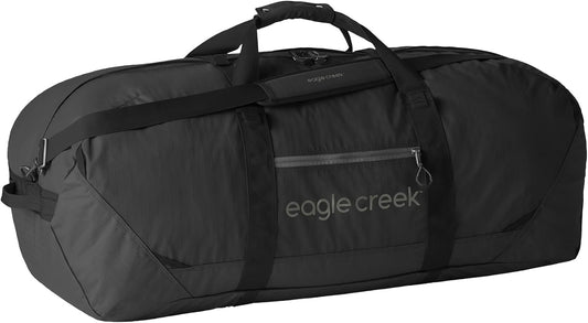 Eagle Creek No Matter What Duffel Bag - Eco Friendly Duffel for Sustainable Travel - Adjustable Shoulder Strap - Multiple Carry Options - Easy to Store - Black - 110L